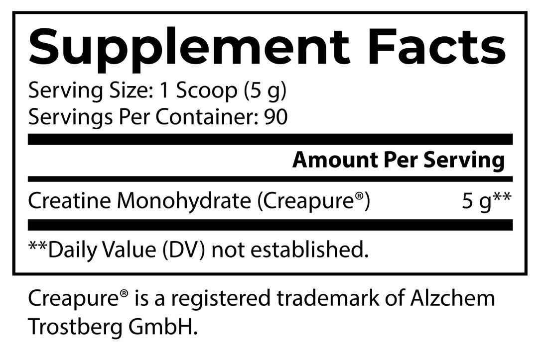 Ingredients label