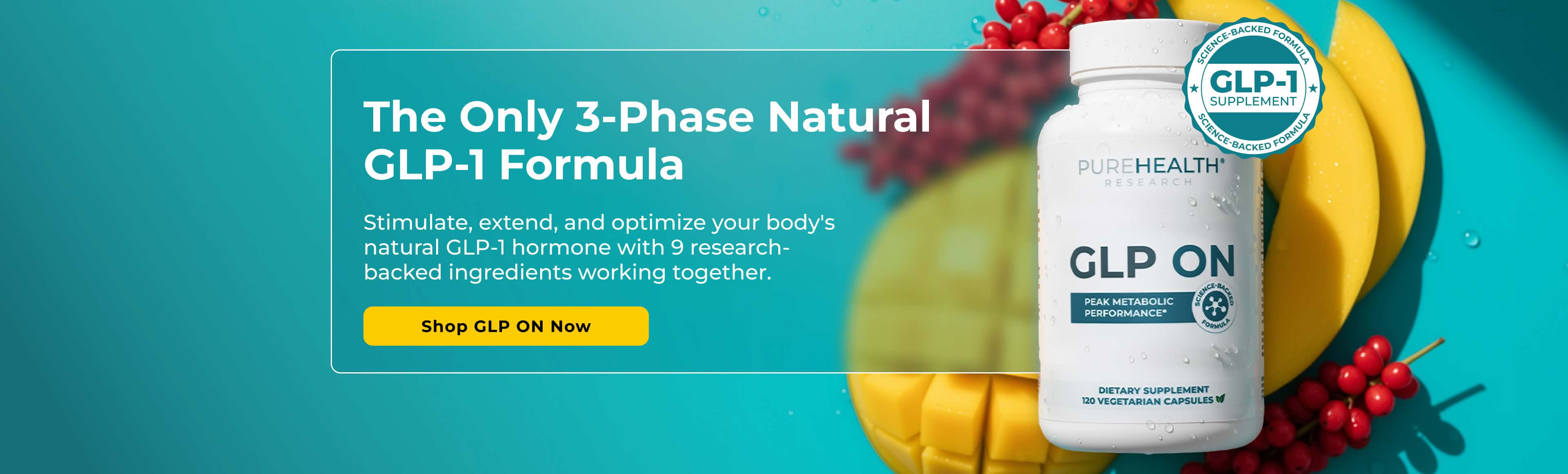 Hero banner featuring natural GLP-1 supplements collection