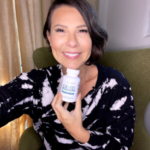 influencer with a bottle