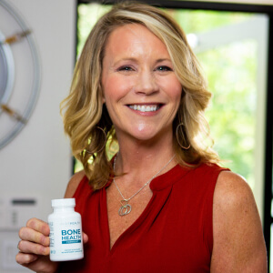 influencer with a bottle