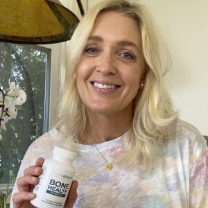 influencer with a bottle