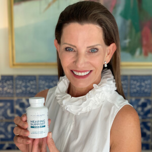 influencer with a bottle