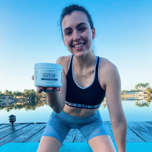 influencer with a bottle